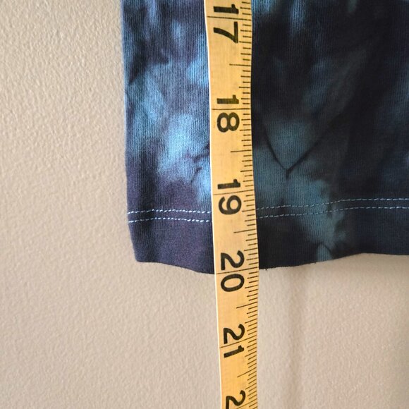 Ocean Whisper Blue & Black Tie Dye Off-Shoulder Top (Small) NWOT - Picture 4 of 4
